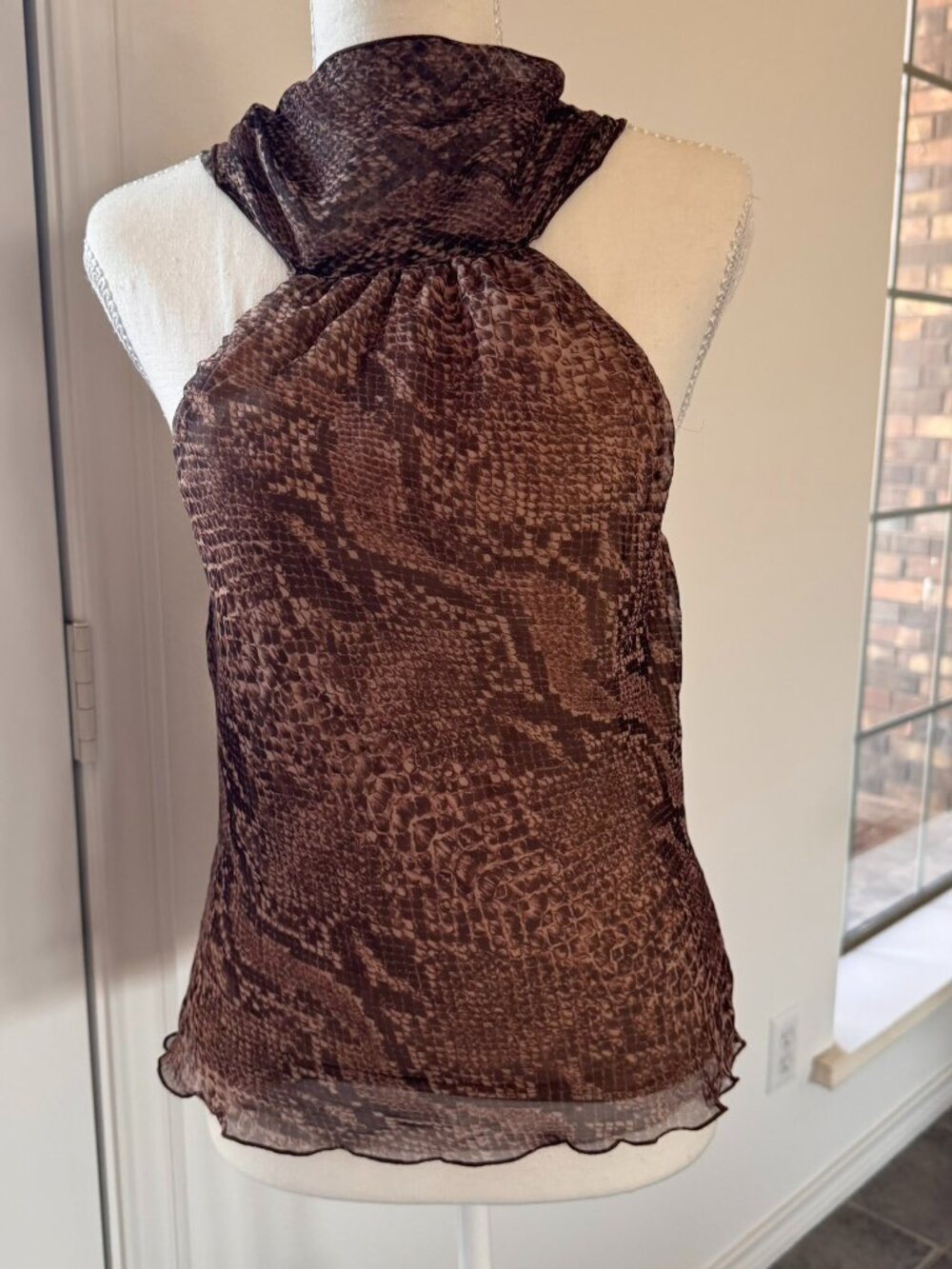 Rampage (Melissa M) snake print halter; NWT; Size small